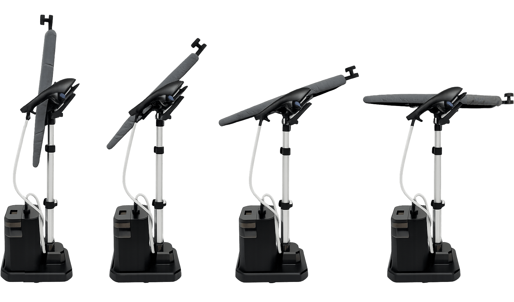 Verstellbare Positionen des MP900-Tisches